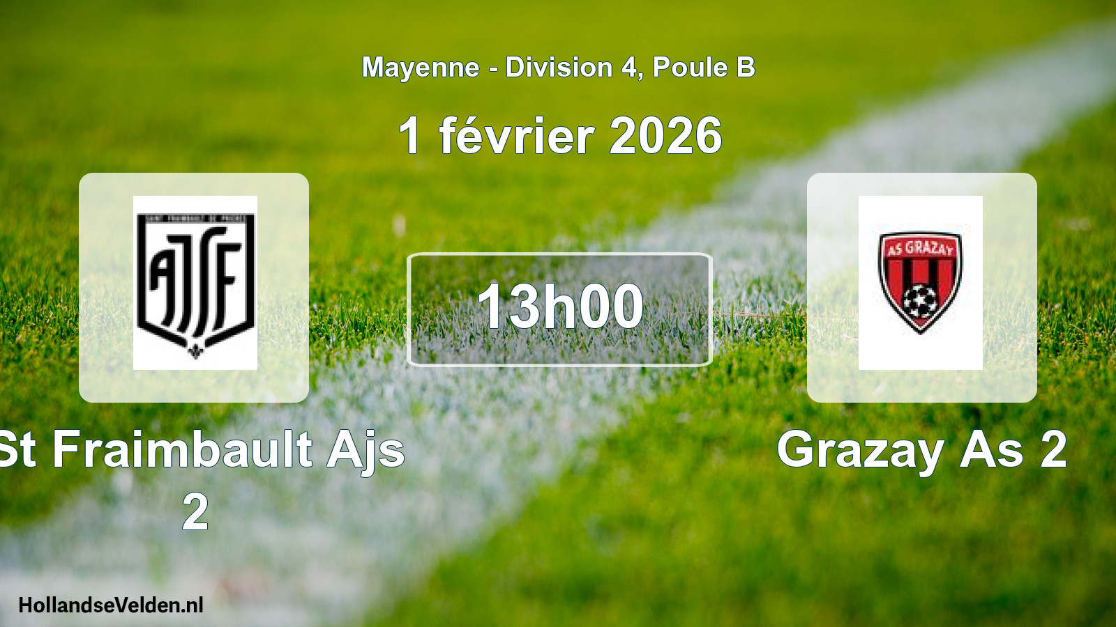 Scheduled Match: St Fraimbault Ajs 2 - Grazay As 2 (1 February 2026)