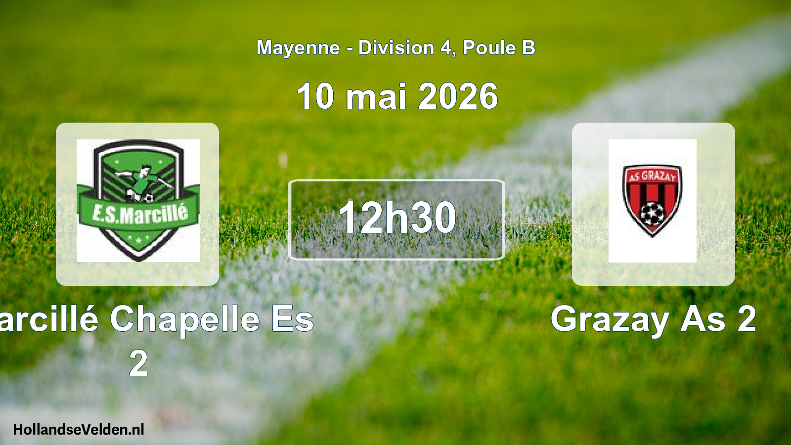 Geplande wedstrijd: Marcillé Chapelle Es 2 - Grazay As 2 (10 mai 2026)