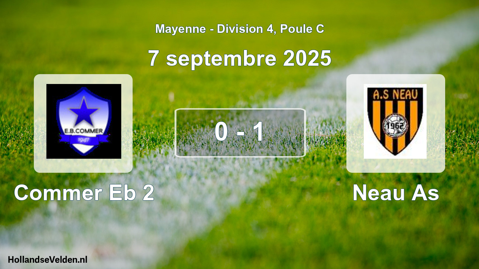 Total number of matches played: Commer Eb 2 - Neau As 0 - 1 (7 September 2025)