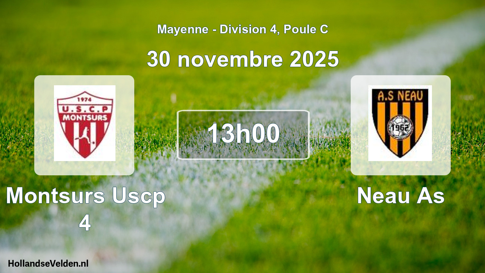 Geplande wedstrijd: Montsurs Uscp 4 - Neau As (30 november 2025)