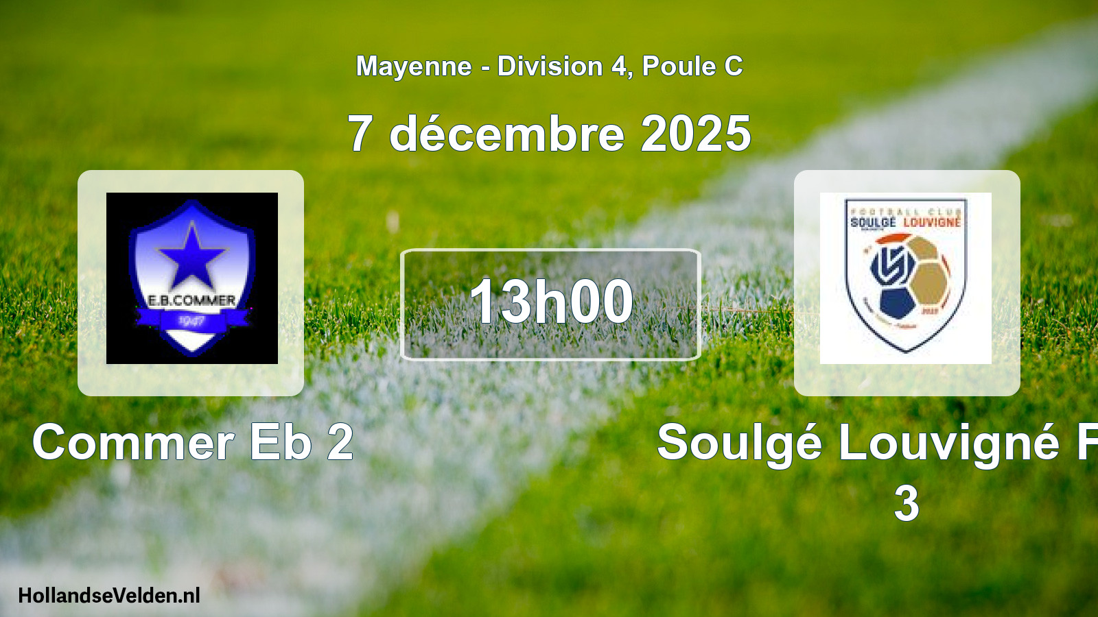 Scheduled Match: Commer Eb 2 - Soulgé Louvigné F.c. 3 (7 December 2025)