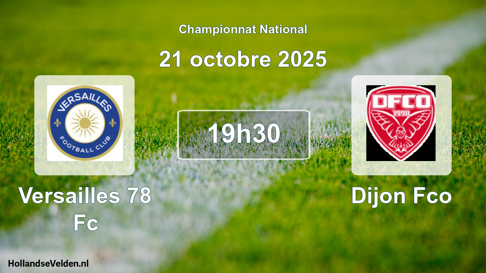 Geplande wedstrijd: Versailles 78 Fc - Dijon Fco (21 octobre 2025)