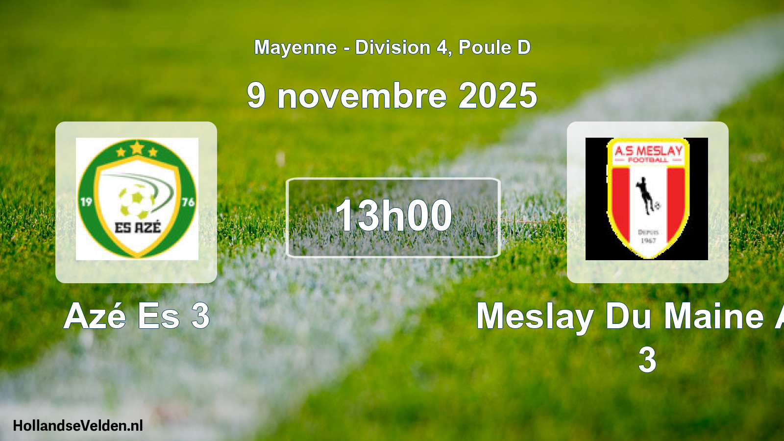 Geplande wedstrijd: Azé Es 3 - Meslay Du Maine As 3 (9 november 2025)