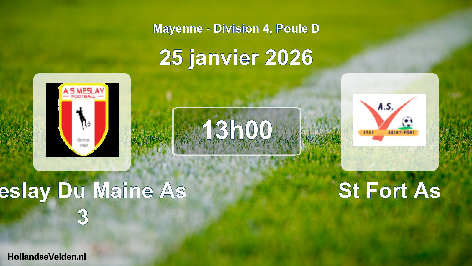 Geplande wedstrijd: Meslay Du Maine As 3 - St Fort As (25 janvier 2026)
