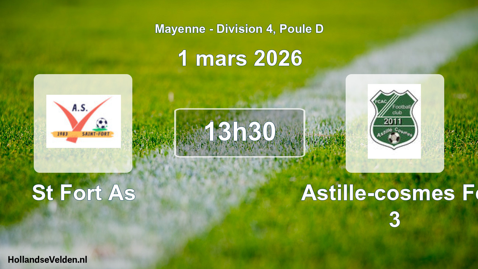 Scheduled Match: St Fort As - Astille-cosmes Fc 3 (1 March 2026)