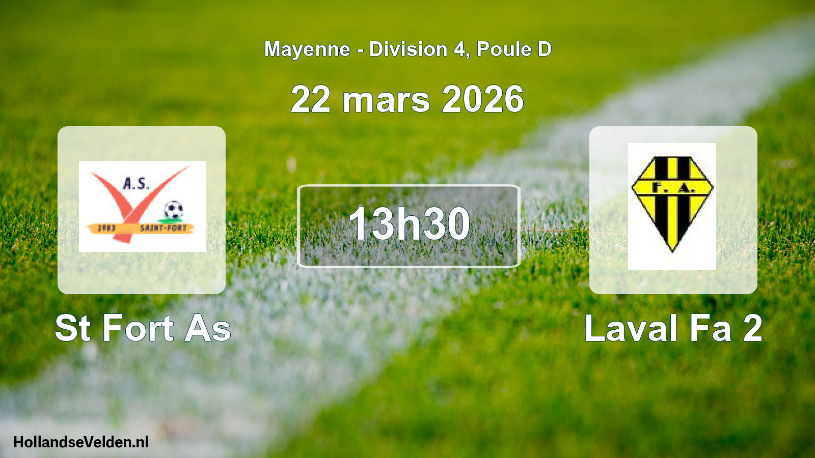 Geplande wedstrijd: St Fort As - Laval Fa 2 (22 mars 2026)
