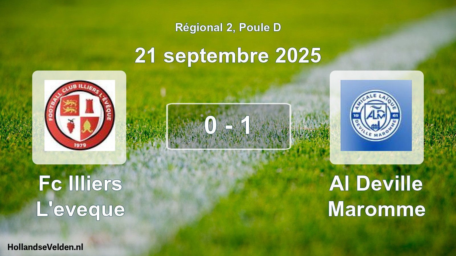 Total number of matches played: Fc Illiers L'eveque - Al Deville Maromme 0 - 1 (21 September 2025)