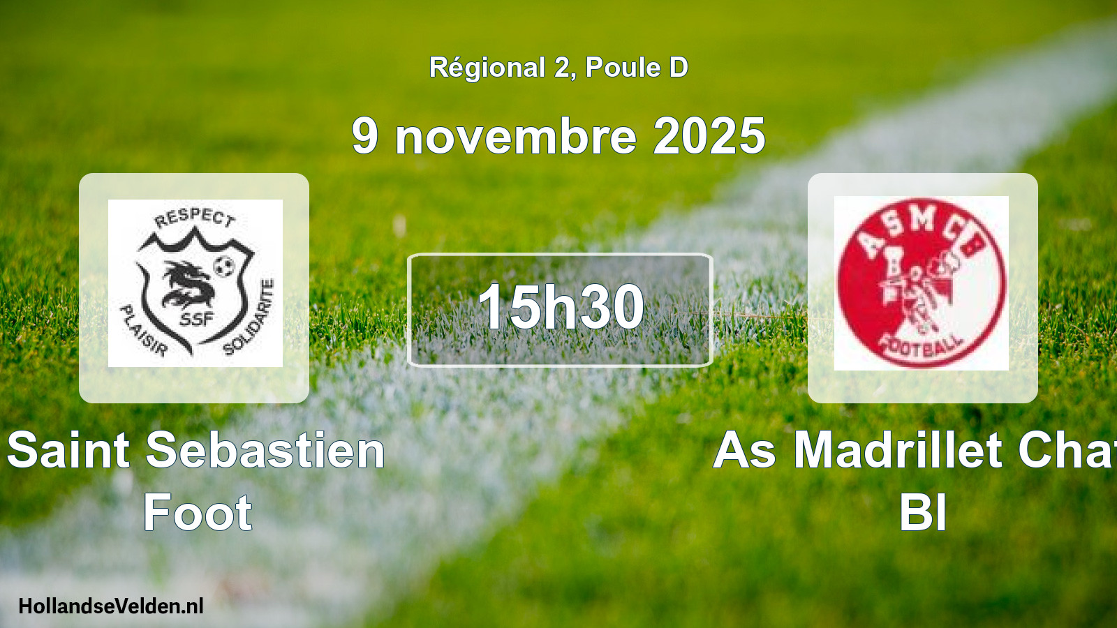 Geplande wedstrijd: Saint Sebastien Foot - As Madrillet Chat Bl (9 november 2025)