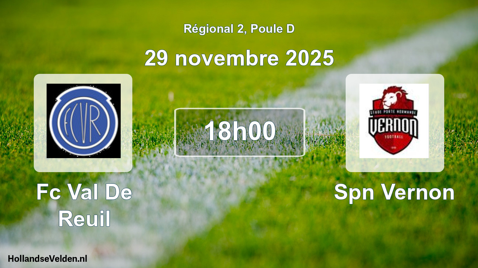 Scheduled Match: Fc Val De Reuil - Spn Vernon (29 November 2025)