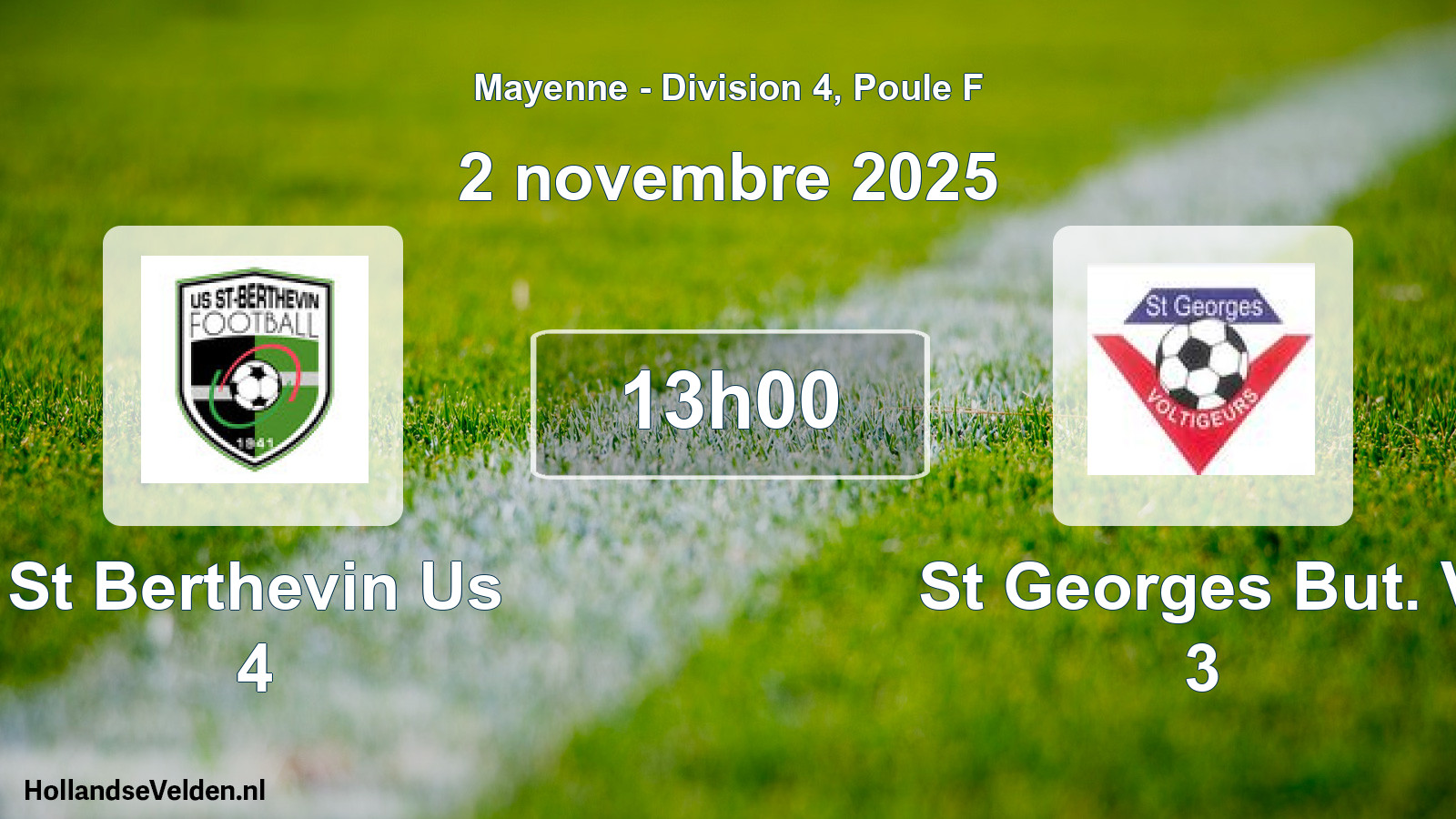 Geplande wedstrijd: St Berthevin Us 4 - St Georges But. V 3 (2 november 2025)