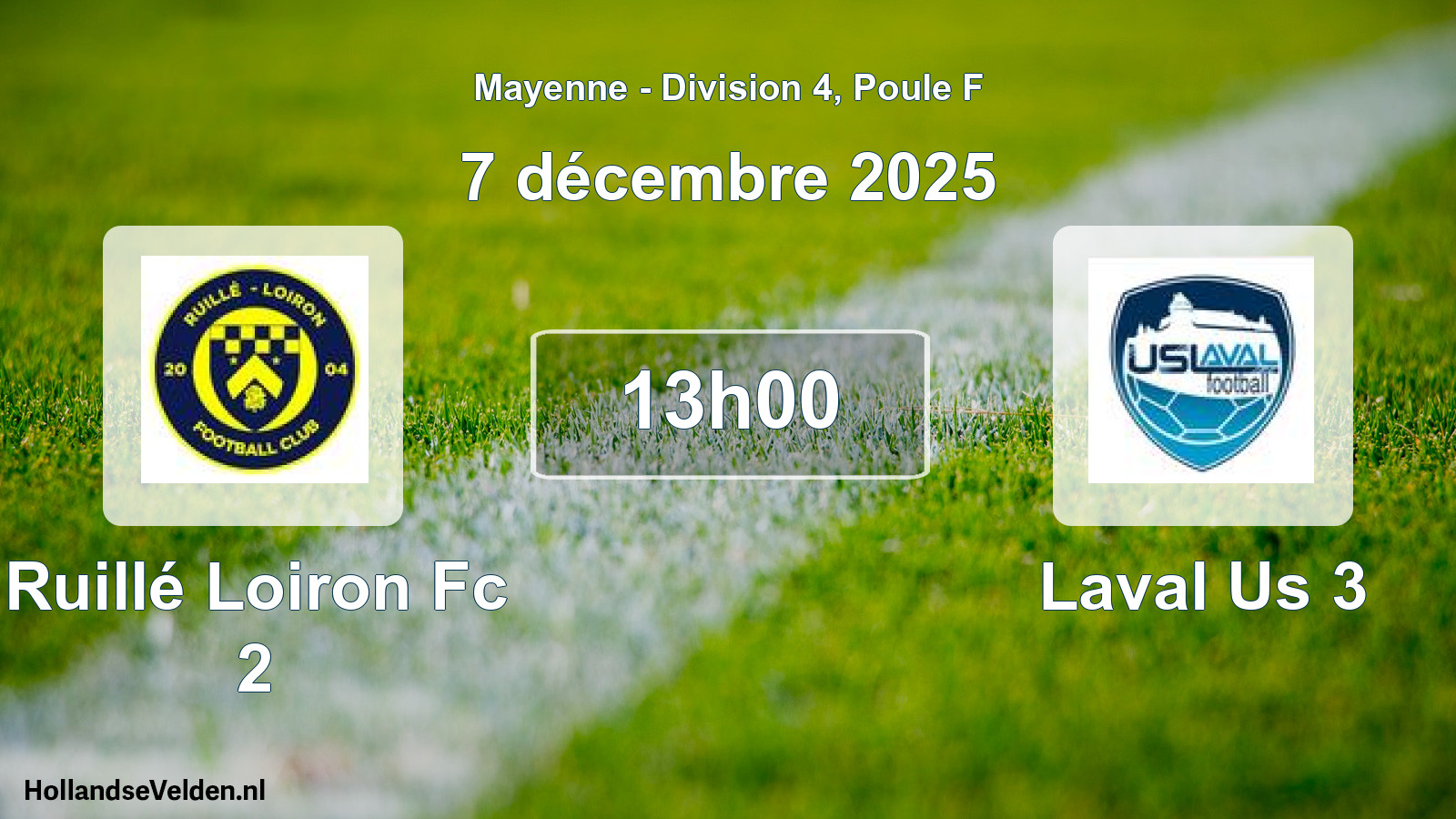 Geplande wedstrijd: Ruillé Loiron Fc 2 - Laval Us 3 (7 december 2025)