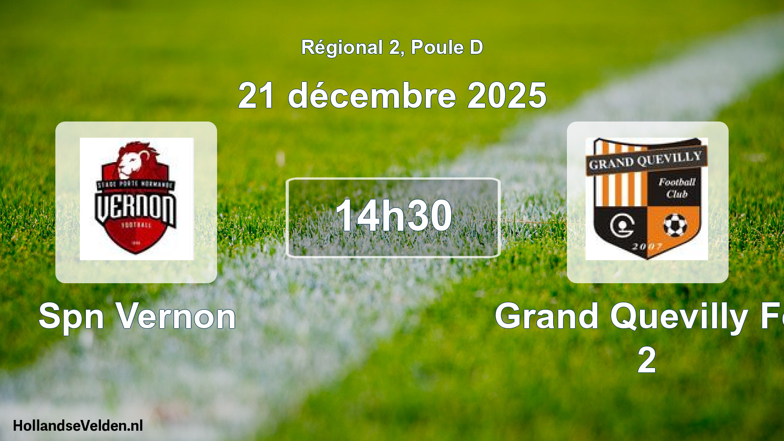 Geplande wedstrijd: Spn Vernon - Grand Quevilly Fc 2 (21 december 2025)
