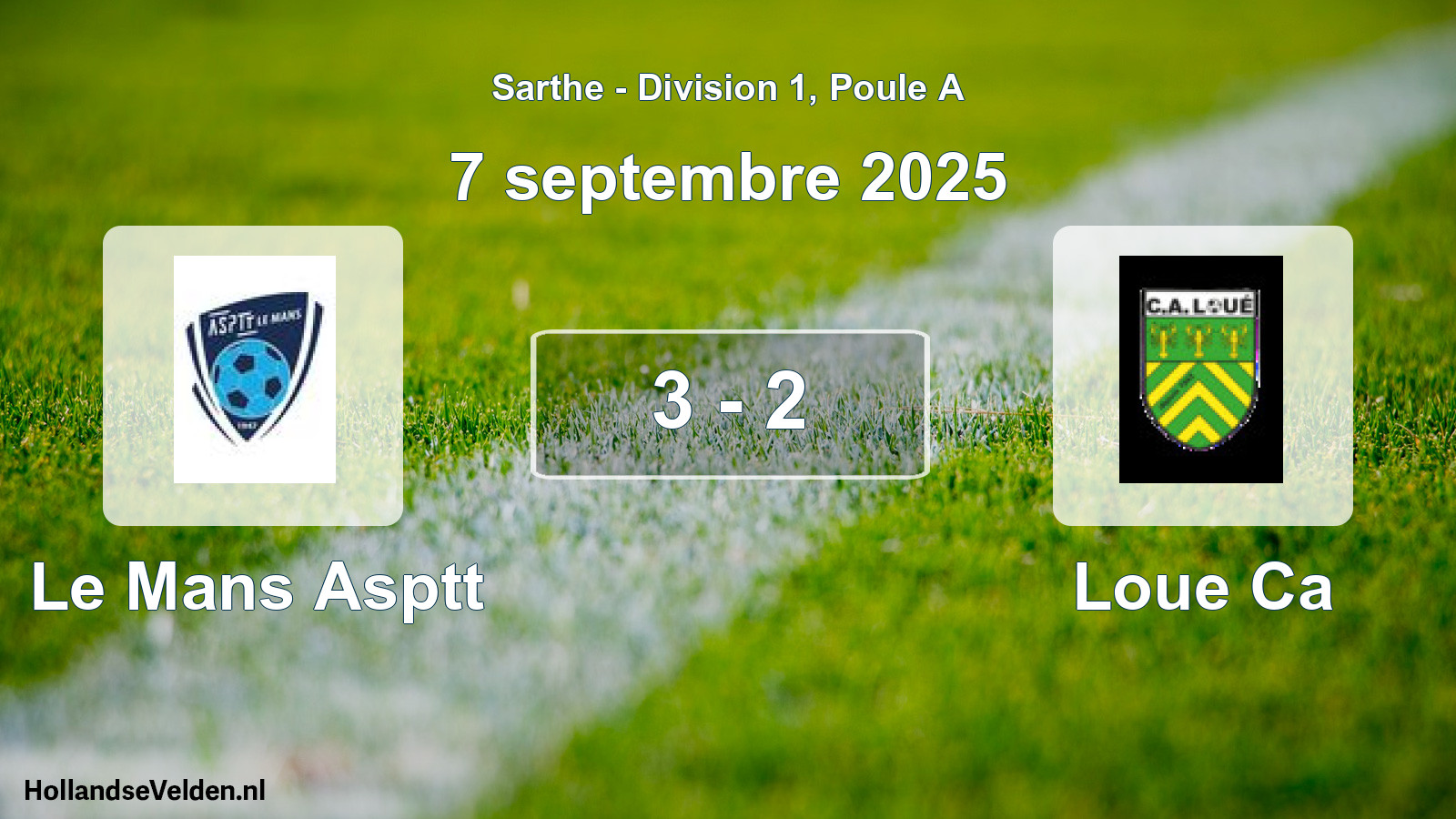 Gespeelde wedstrijd: Le Mans Asptt - Loue Ca 3 - 2 (7 september 2025)