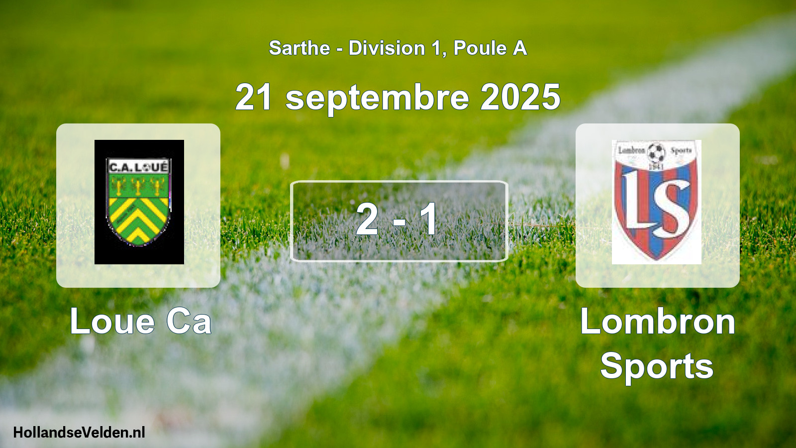 Total number of matches played: Loue Ca - Lombron Sports 2 - 1 (21 September 2025)
