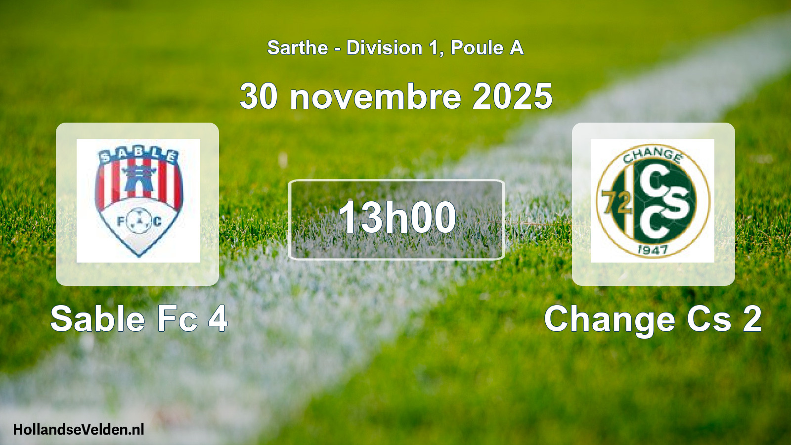 Geplande wedstrijd: Sable Fc 4 - Change Cs 2 (30 novembre 2025)