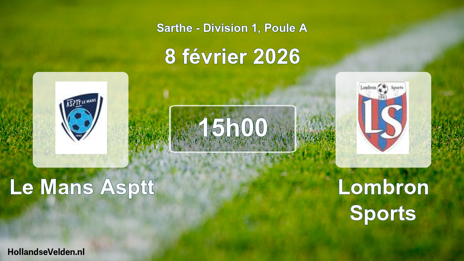 Geplande wedstrijd: Le Mans Asptt - Lombron Sports (8 februari 2026)