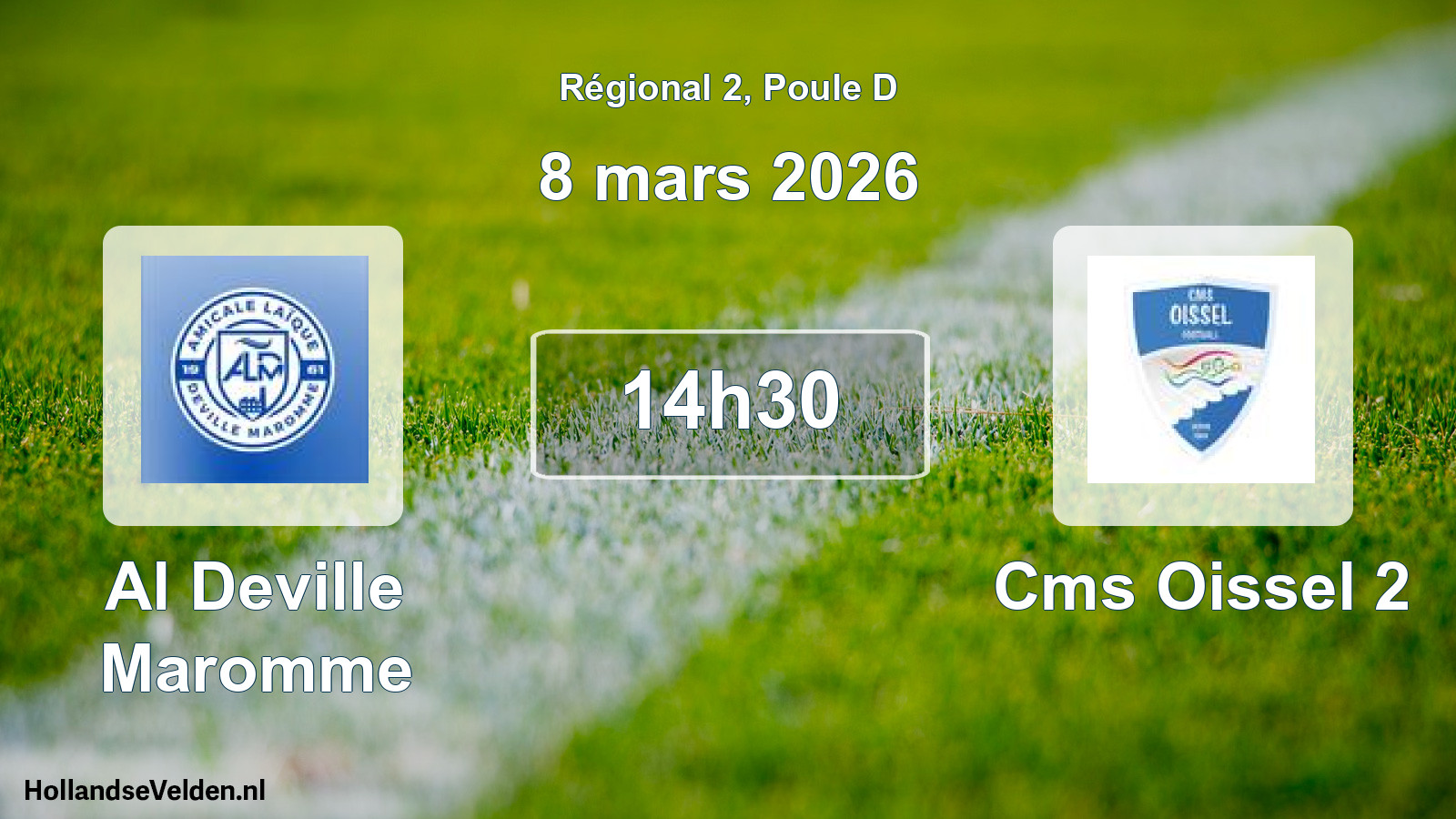 Geplande wedstrijd: Al Deville Maromme - Cms Oissel 2 (8 mars 2026)