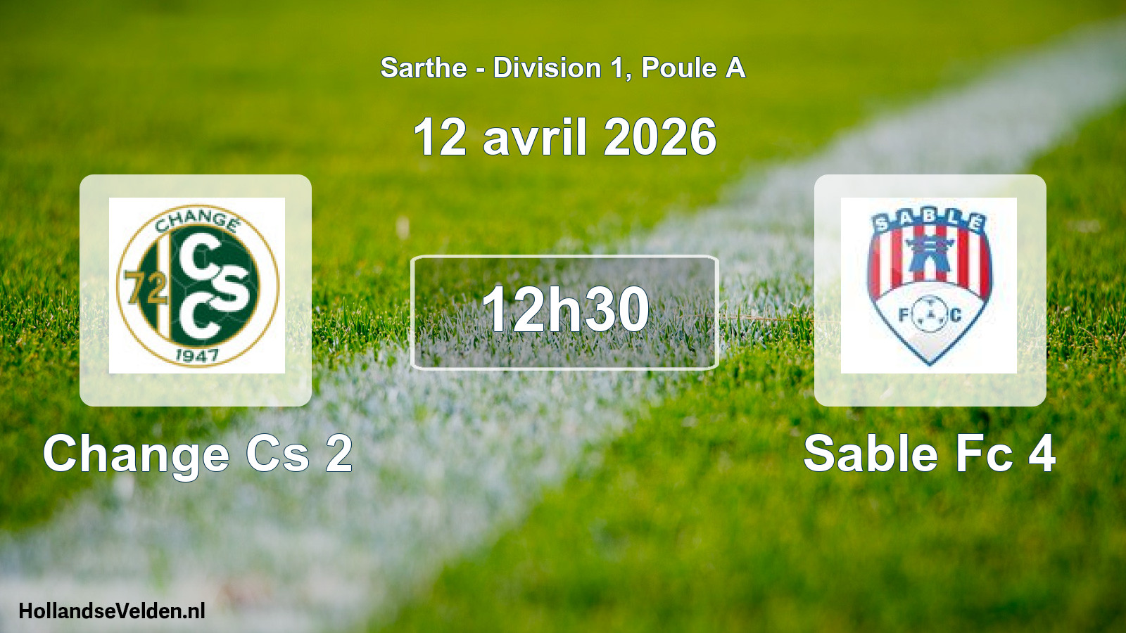 Geplande wedstrijd: Change Cs 2 - Sable Fc 4 (12 avril 2026)