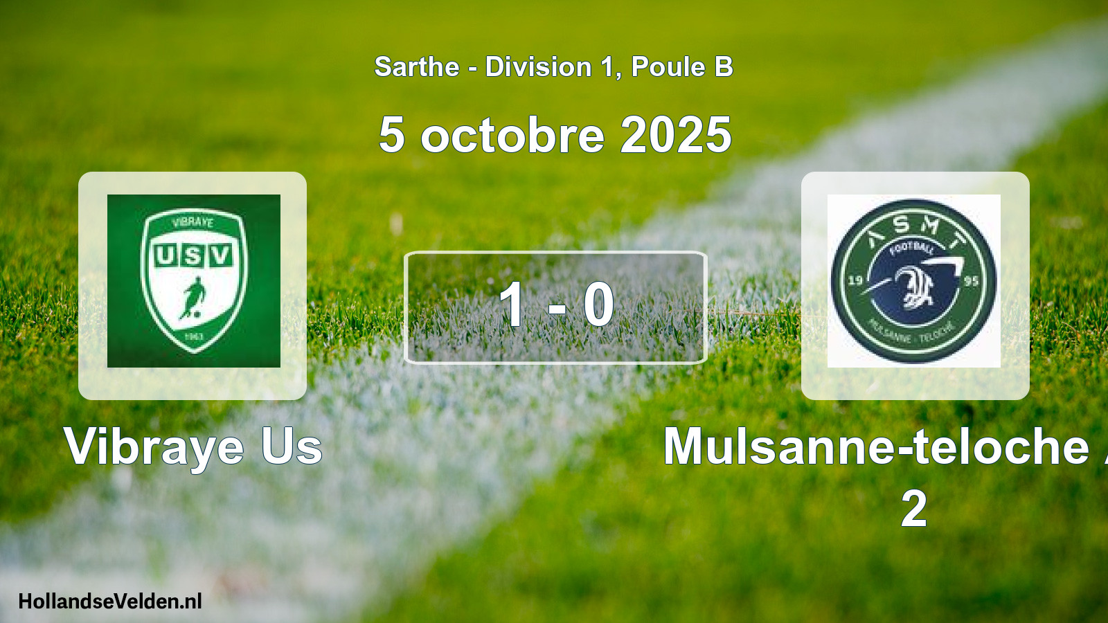 Gespeelde wedstrijd: Vibraye Us - Mulsanne-teloche As 2 1 - 0 (5 octobre 2025)