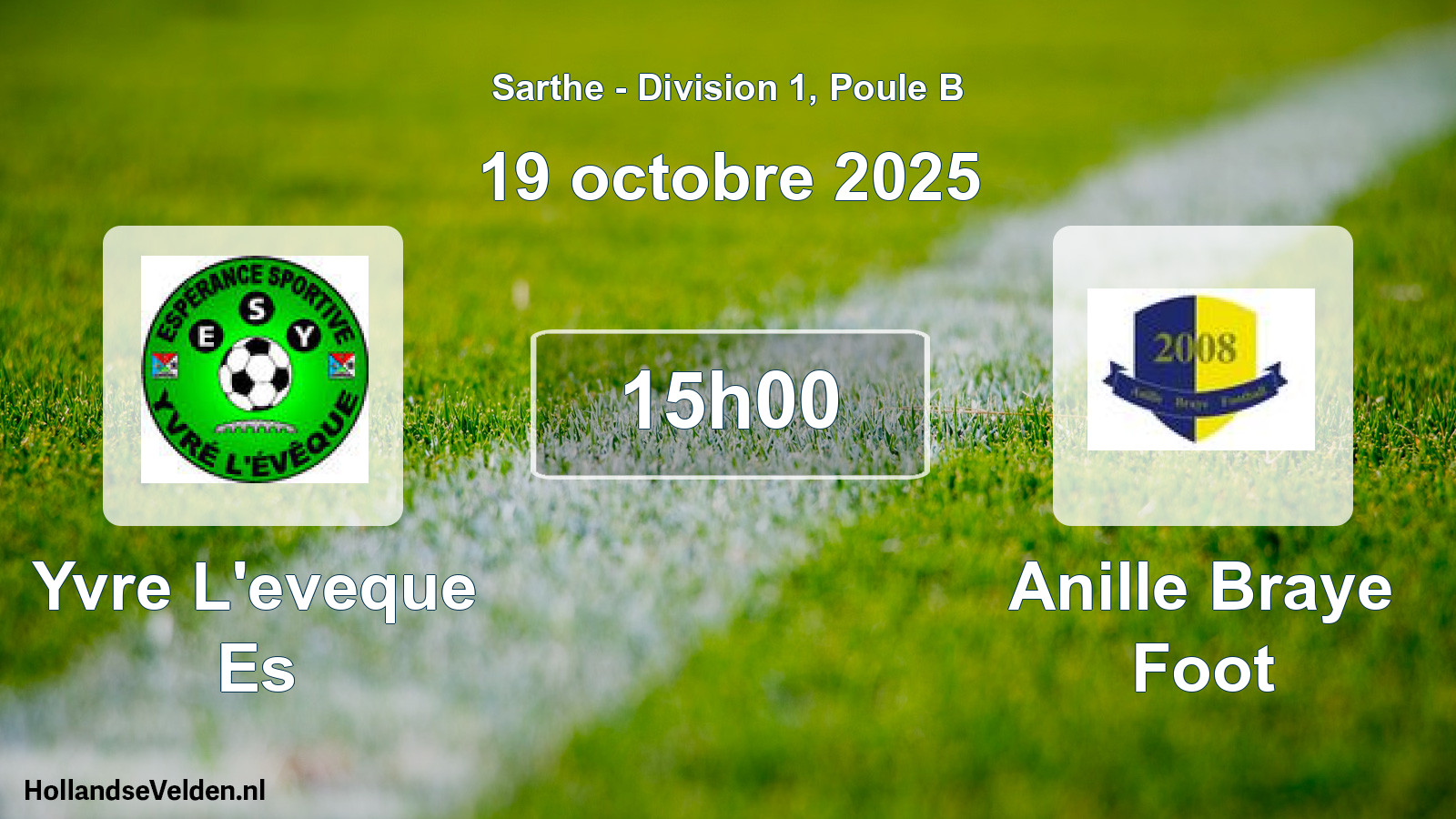 Scheduled Match: Yvre L'eveque Es - Anille Braye Foot (19 October 2025)