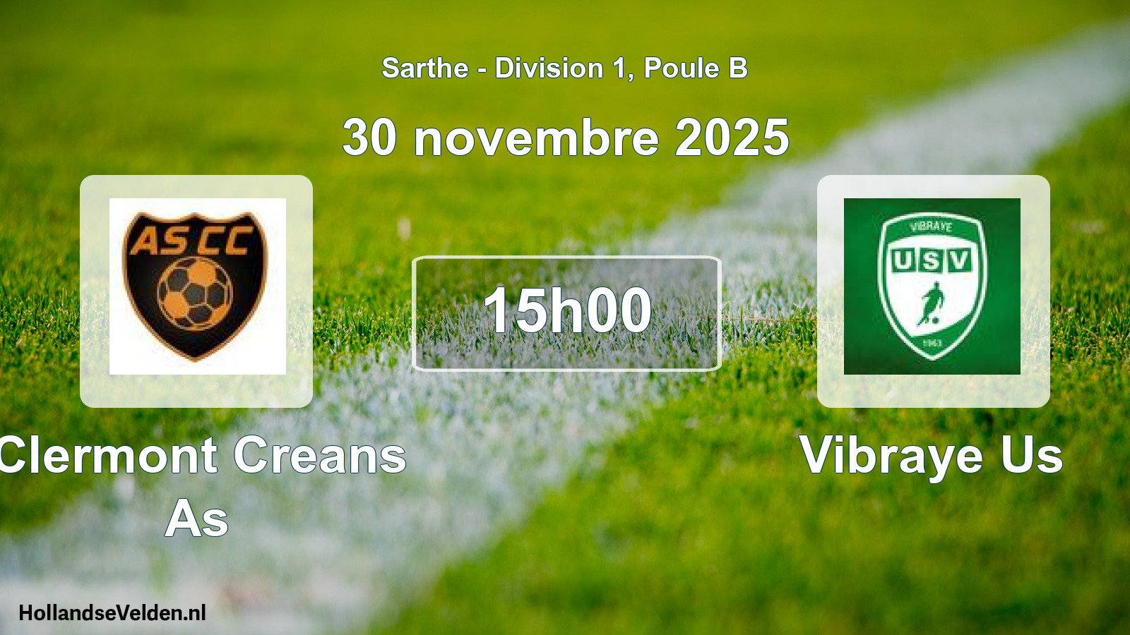 Geplande wedstrijd: Clermont Creans As - Vibraye Us (30 novembre 2025)