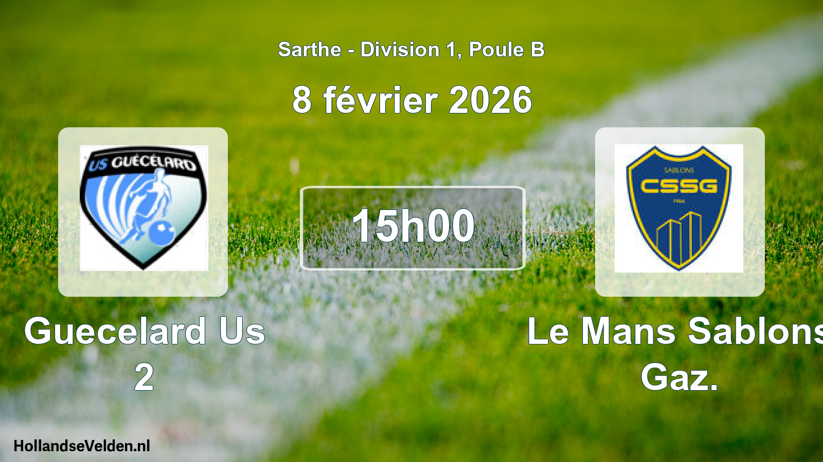 Scheduled Match: Guecelard Us 2 - Le Mans Sablons Gaz. (8 February 2026)