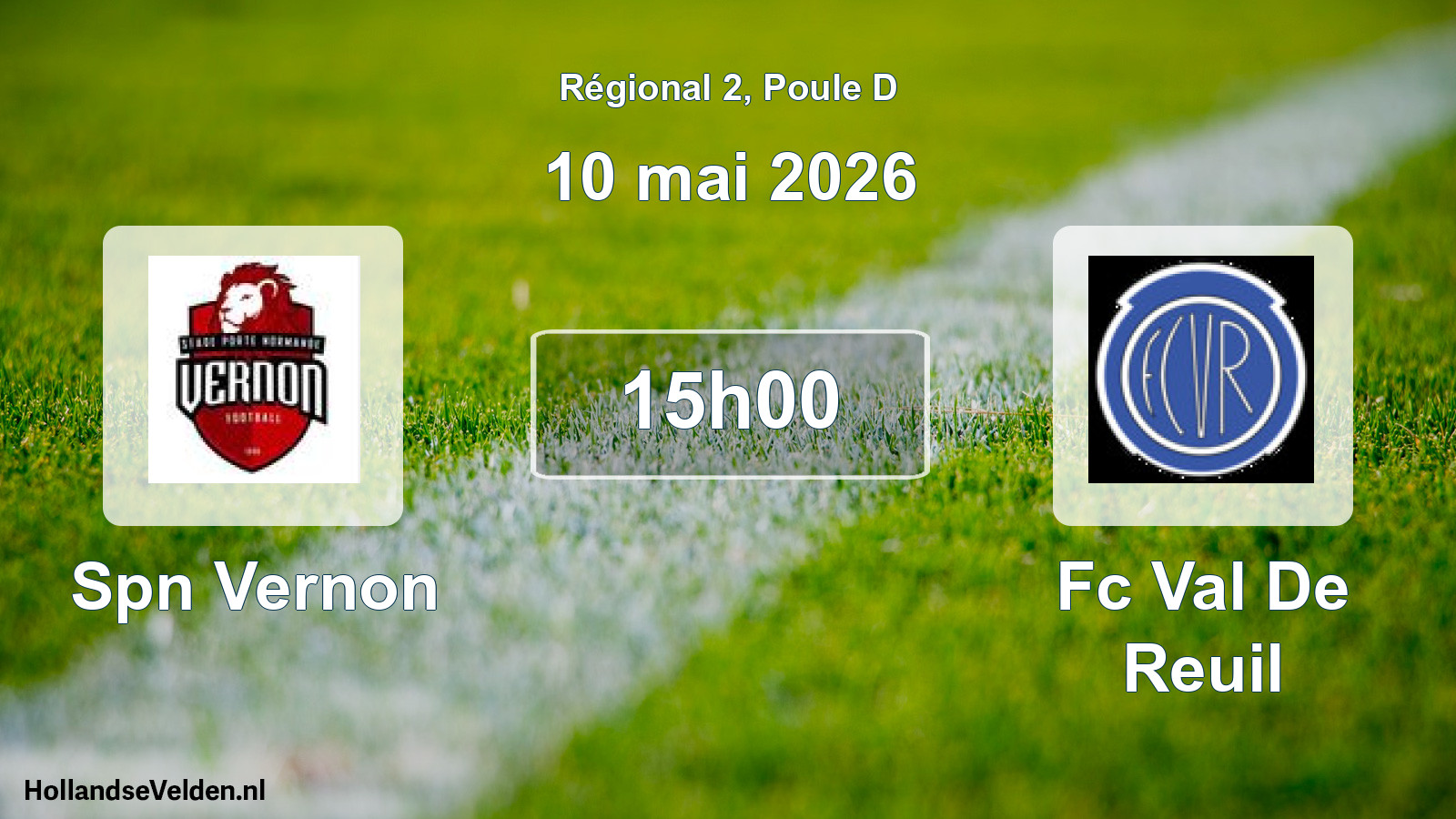 Geplande wedstrijd: Spn Vernon - Fc Val De Reuil (10 mei 2026)