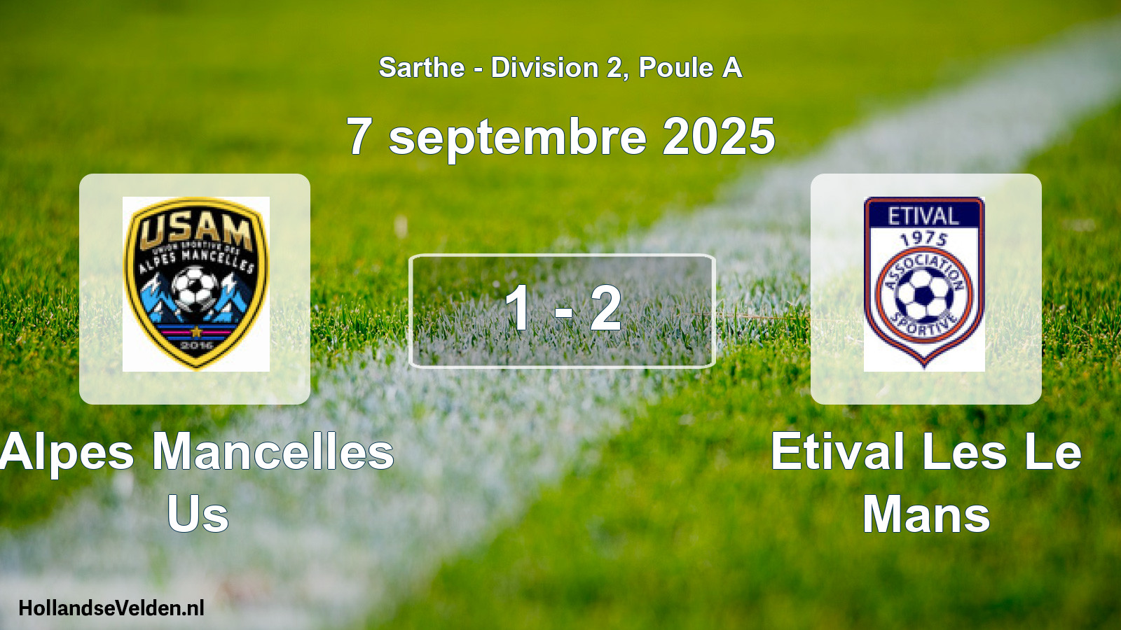 Total number of matches played: Alpes Mancelles Us - Etival Les Le Mans 1 - 2 (7 September 2025)