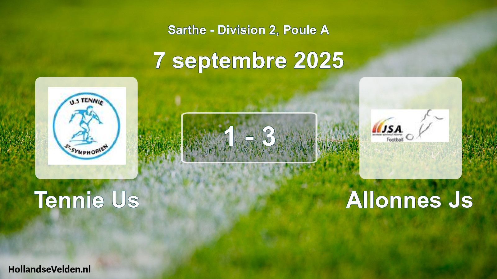 Total number of matches played: Tennie Us - Allonnes Js 1 - 3 (7 September 2025)