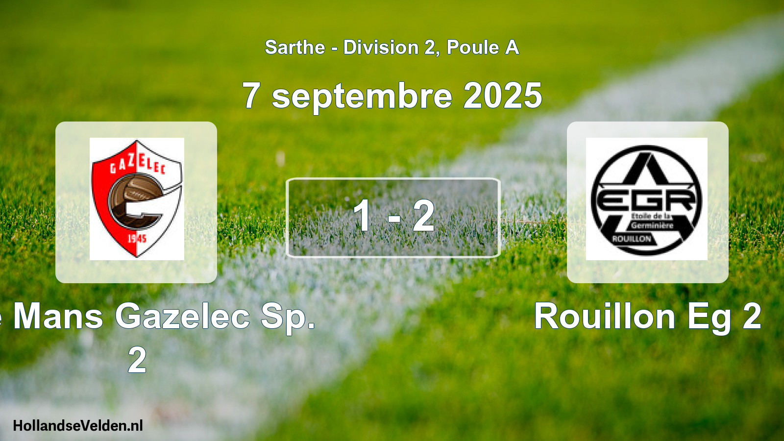 Gespeelde wedstrijd: Le Mans Gazelec Sp. 2 - Rouillon Eg 2 1 - 2 (7 september 2025)