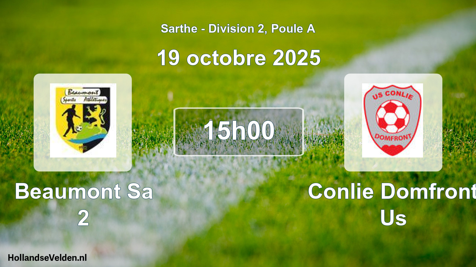 Scheduled Match: Beaumont Sa 2 - Conlie Domfront Us (19 October 2025)