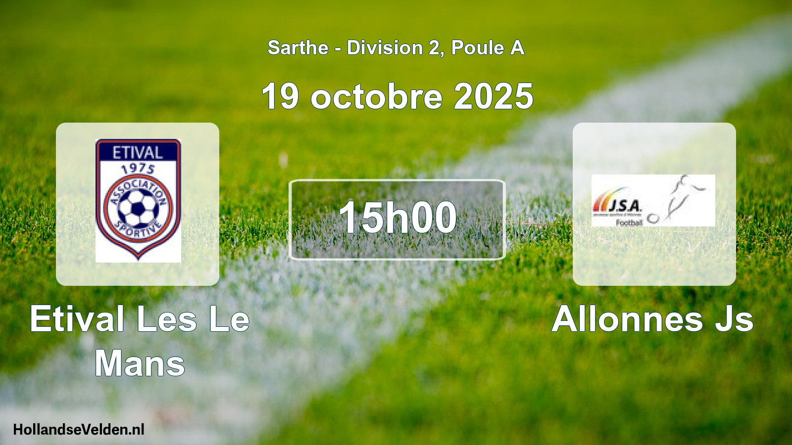Scheduled Match: Etival Les Le Mans - Allonnes Js (19 October 2025)