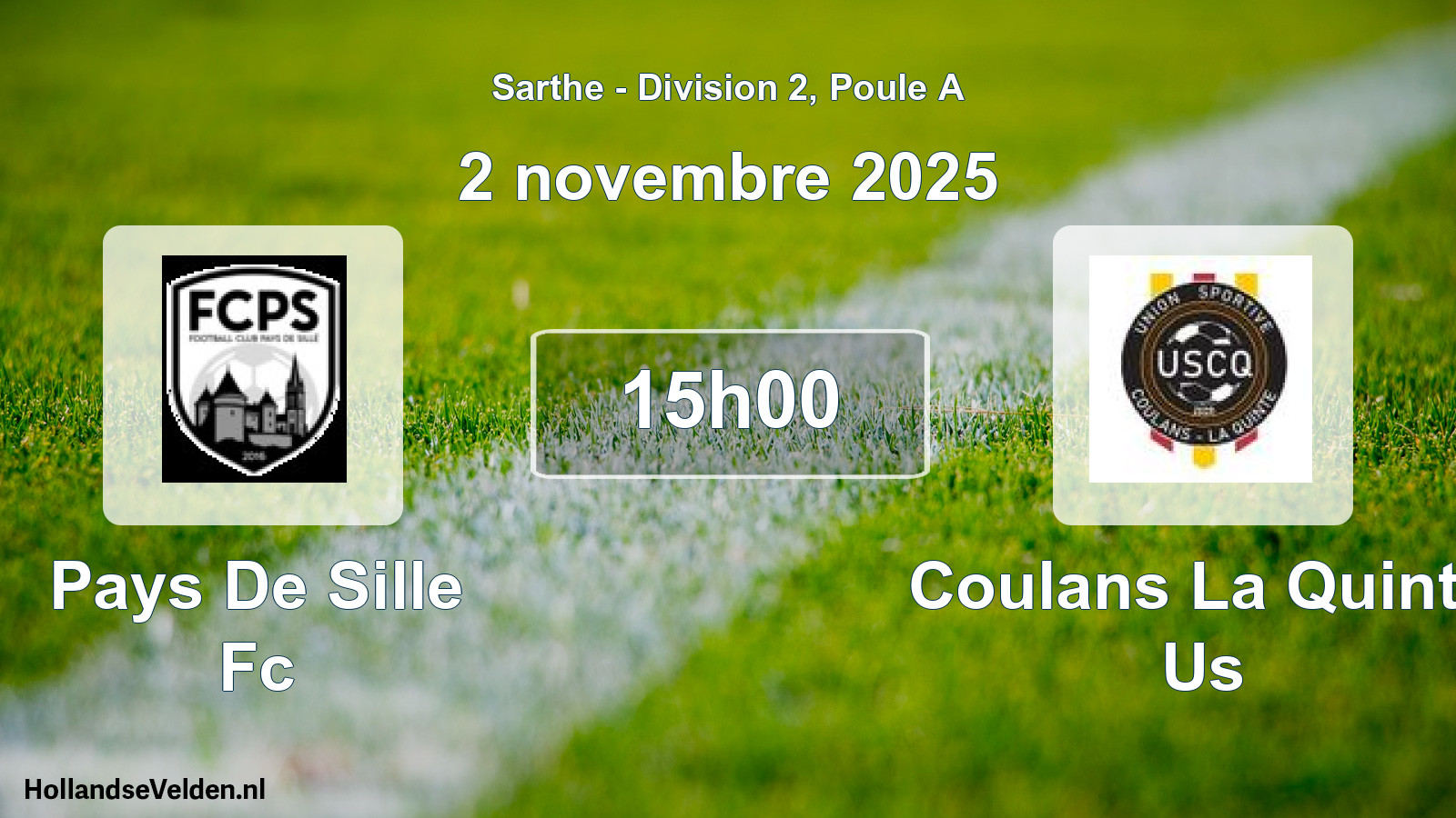 Geplande wedstrijd: Pays De Sille Fc - Coulans La Quinte Us (2 novembre 2025)