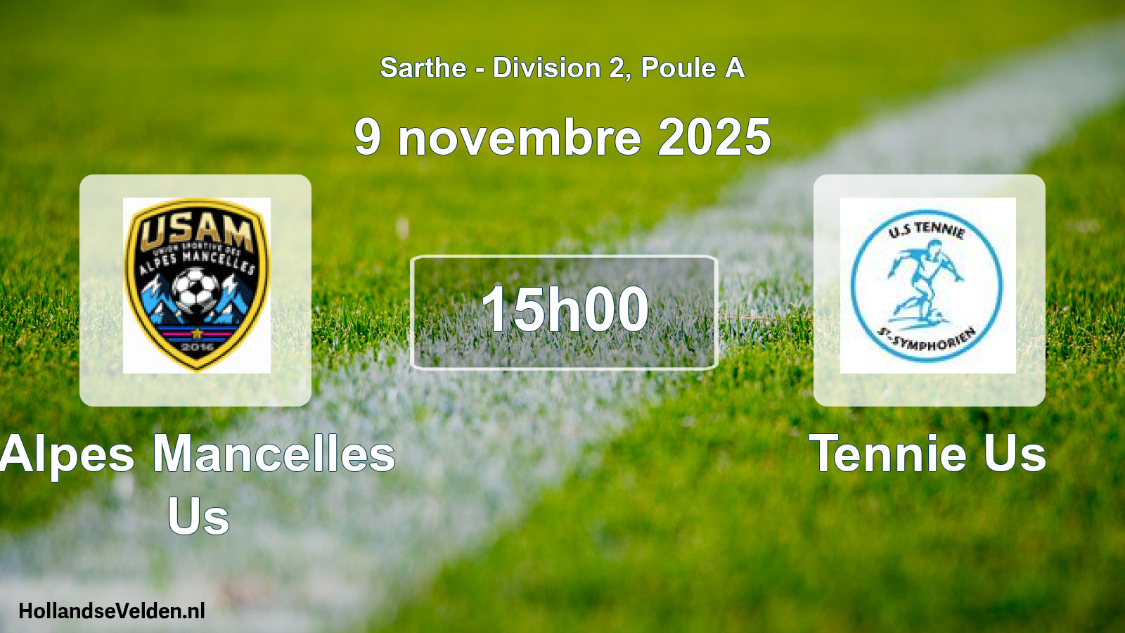 Scheduled Match: Alpes Mancelles Us - Tennie Us (9 November 2025)