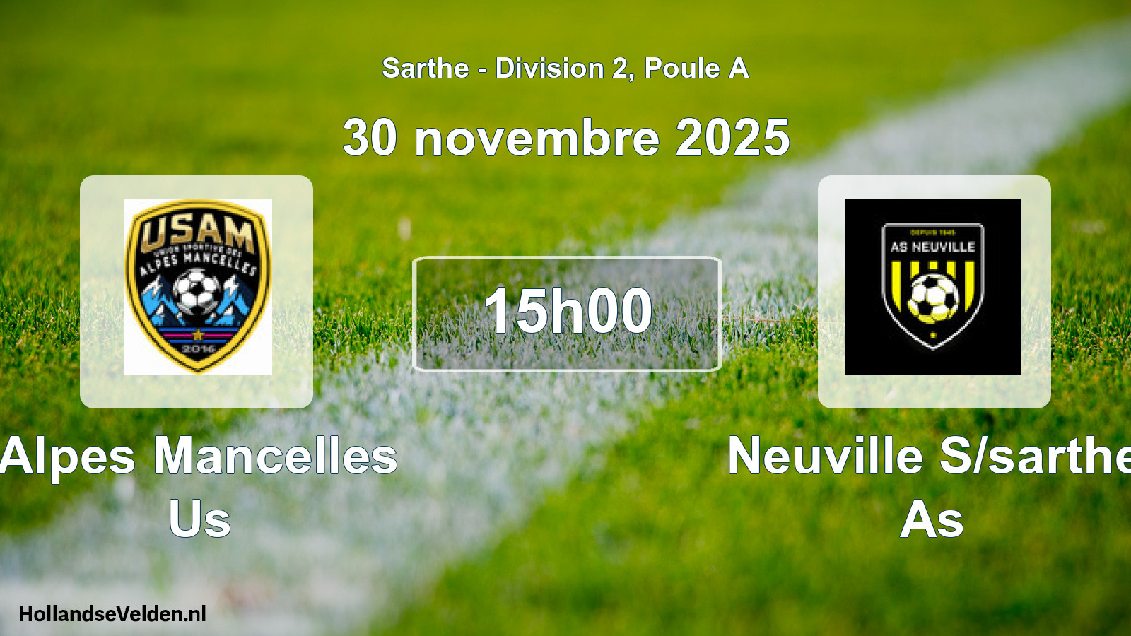 Scheduled Match: Alpes Mancelles Us - Neuville S/sarthe As (30 November 2025)
