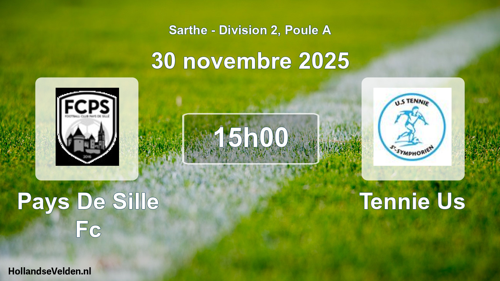 Geplande wedstrijd: Pays De Sille Fc - Tennie Us (30 novembre 2025)