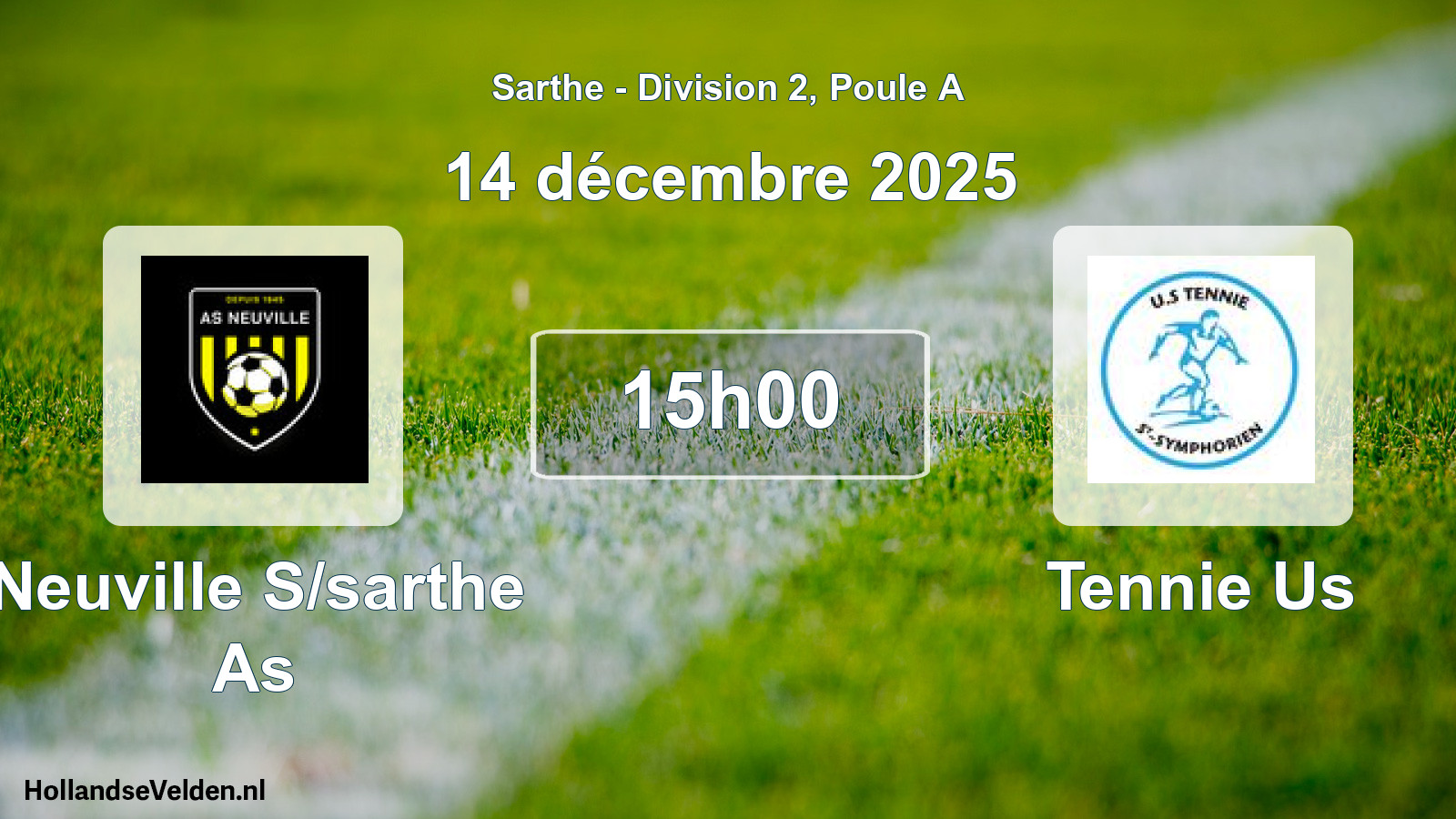Geplande wedstrijd: Neuville S/sarthe As - Tennie Us (14 december 2025)