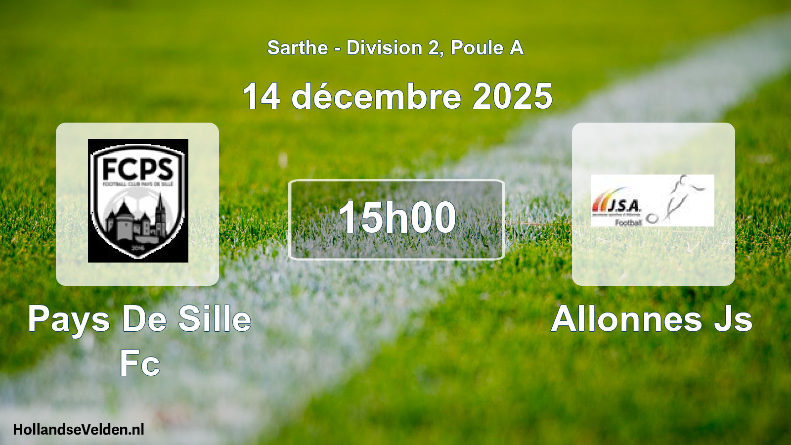 Scheduled Match: Pays De Sille Fc - Allonnes Js (14 December 2025)