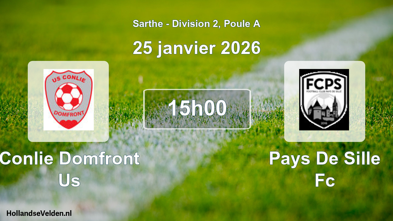 Geplande wedstrijd: Conlie Domfront Us - Pays De Sille Fc (25 janvier 2026)