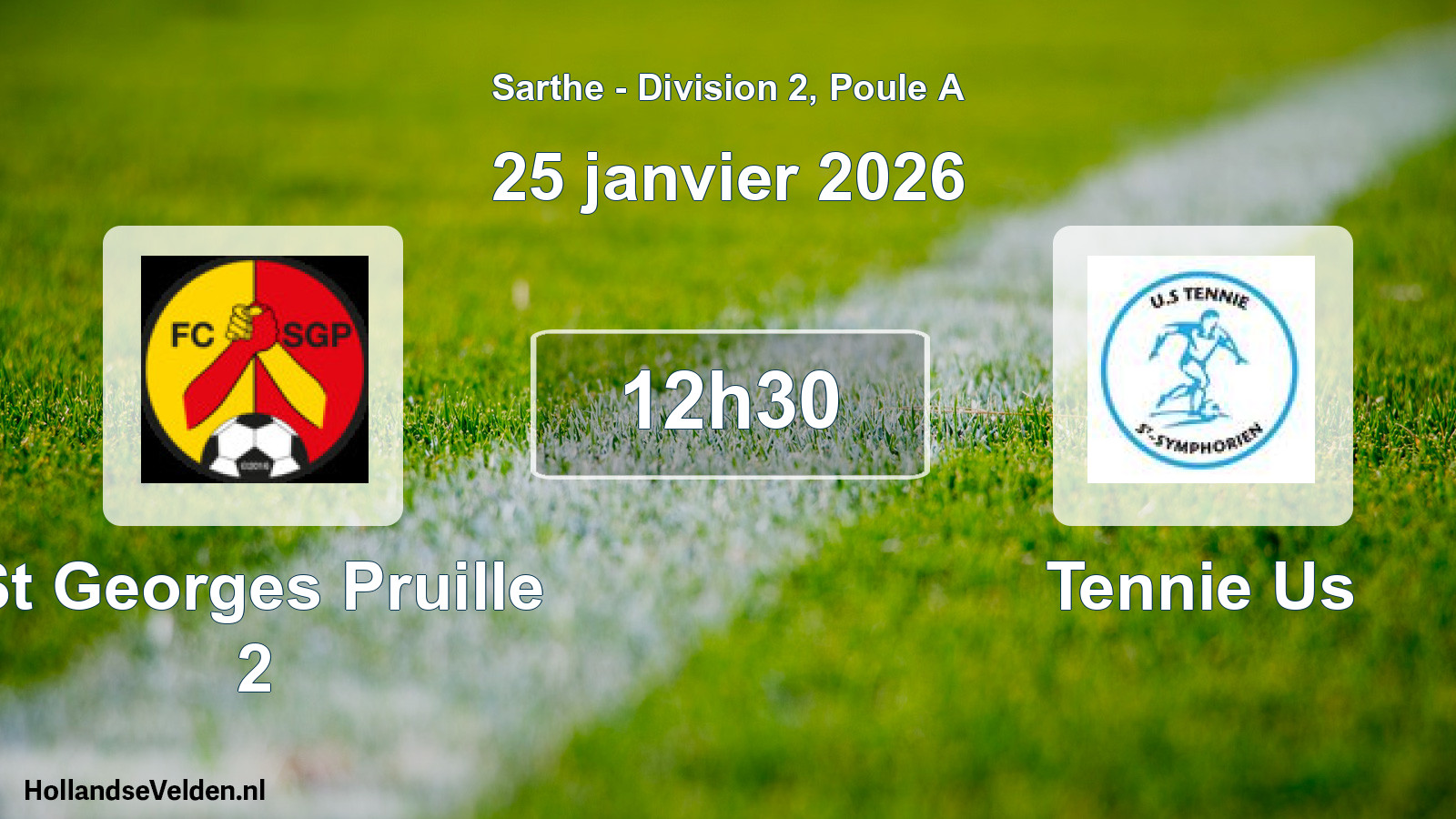 Geplande wedstrijd: St Georges Pruille 2 - Tennie Us (25 janvier 2026)