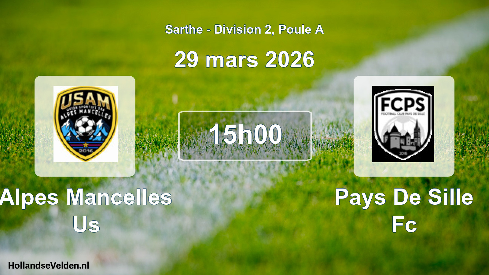 Scheduled Match: Alpes Mancelles Us - Pays De Sille Fc (29 March 2026)