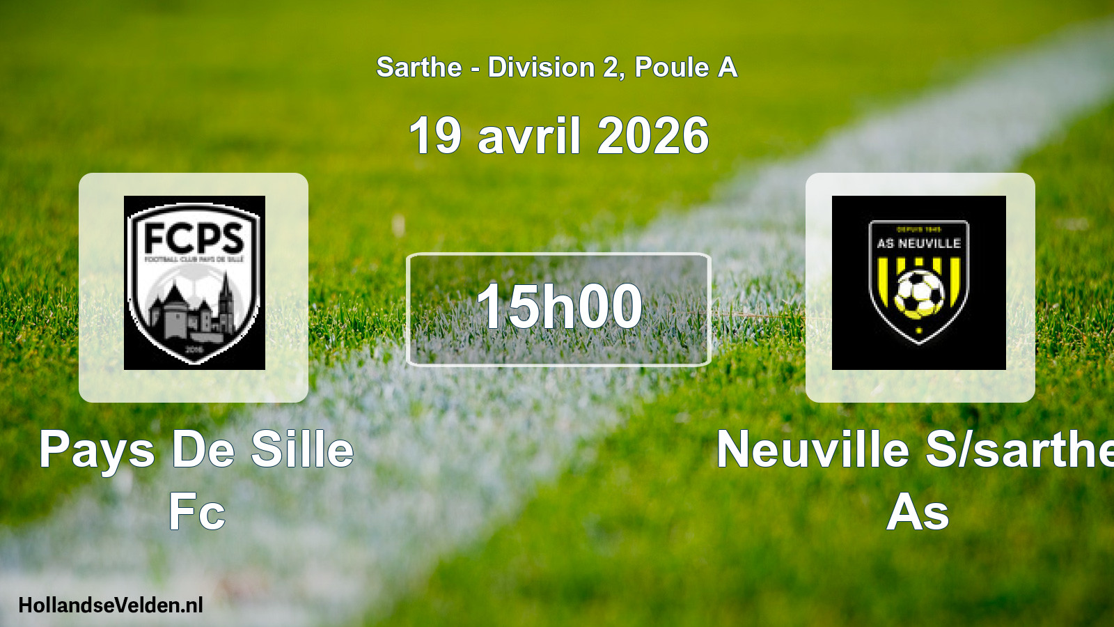 Scheduled Match: Pays De Sille Fc - Neuville S/sarthe As (19 April 2026)