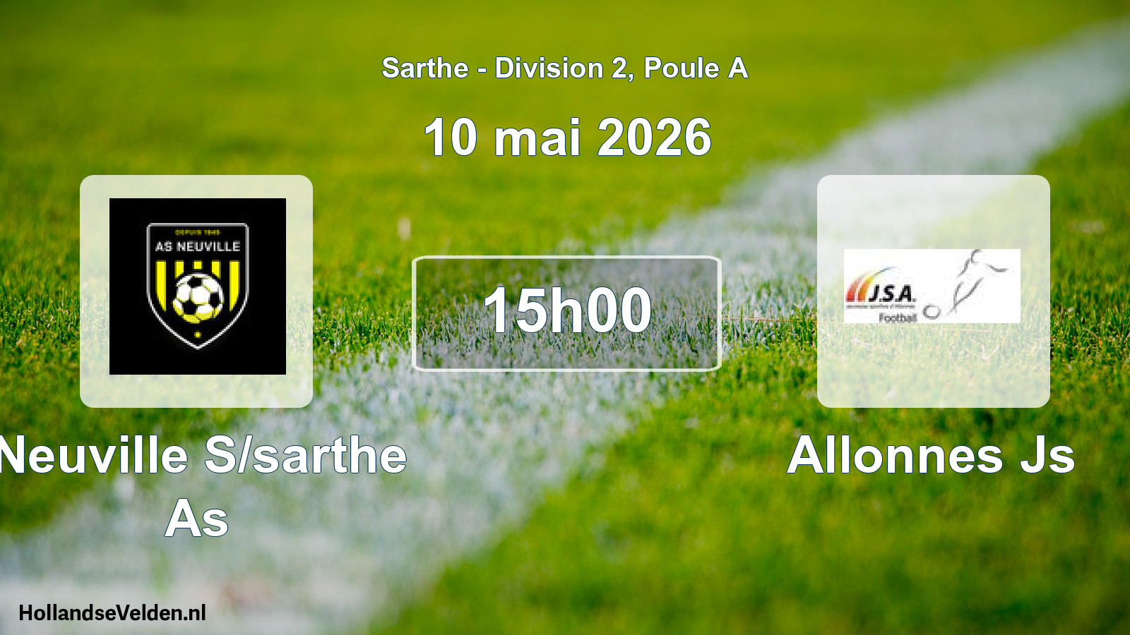Geplande wedstrijd: Neuville S/sarthe As - Allonnes Js (10 mai 2026)