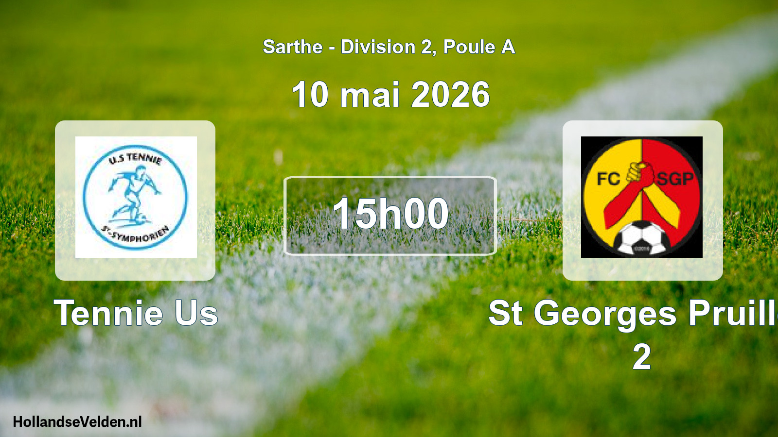 Geplande wedstrijd: Tennie Us - St Georges Pruille 2 (10 mei 2026)