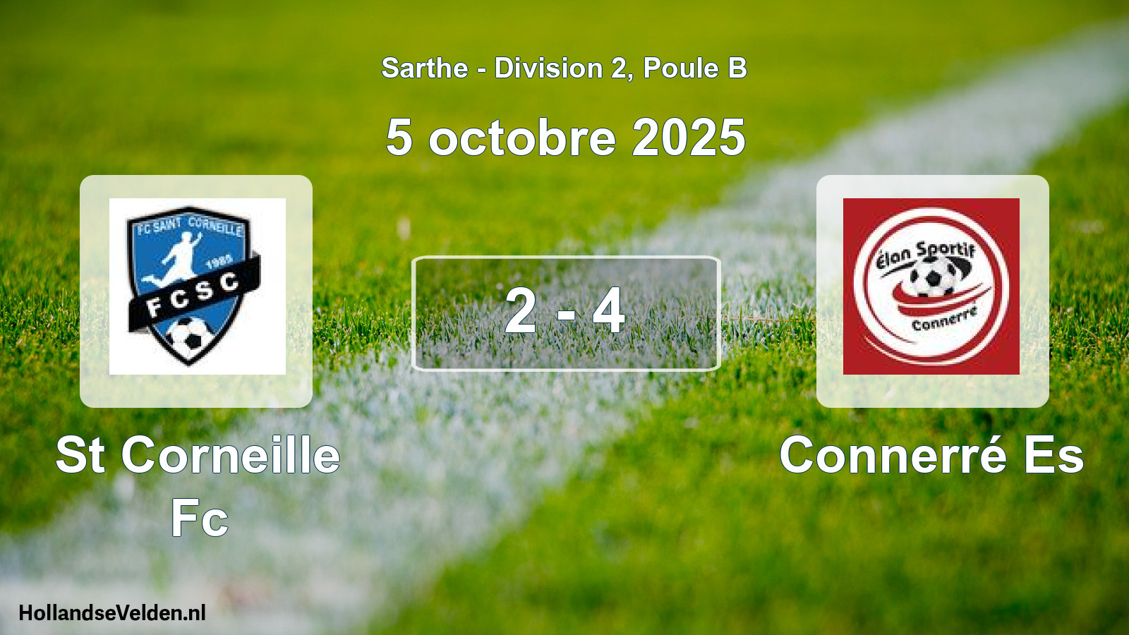 Gespeelde wedstrijd: St Corneille Fc - Connerré Es 2 - 4 (5 octobre 2025)