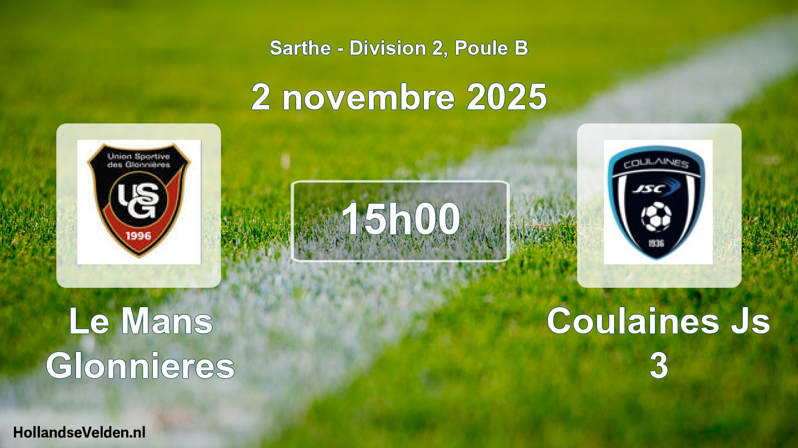 Scheduled Match: Le Mans Glonnieres - Coulaines Js 3 (2 November 2025)