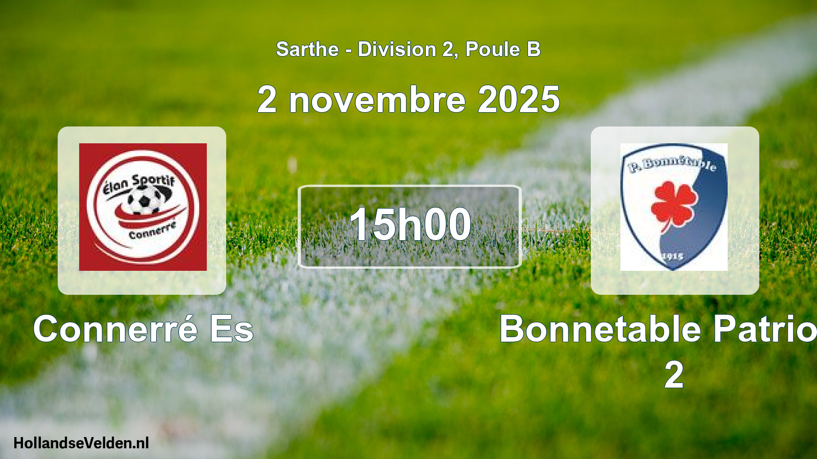 Geplande wedstrijd: Connerré Es - Bonnetable Patriote 2 (2 novembre 2025)