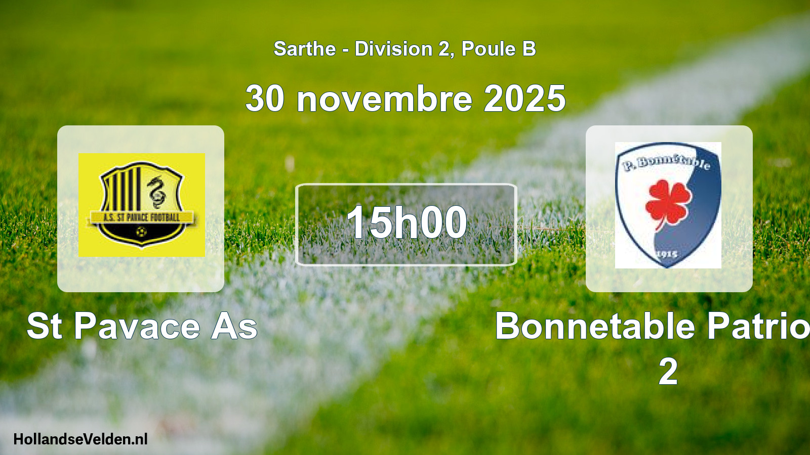 Scheduled Match: St Pavace As - Bonnetable Patriote 2 (30 November 2025)