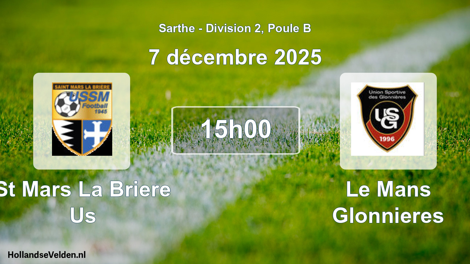 Geplande wedstrijd: St Mars La Briere Us - Le Mans Glonnieres (7 december 2025)