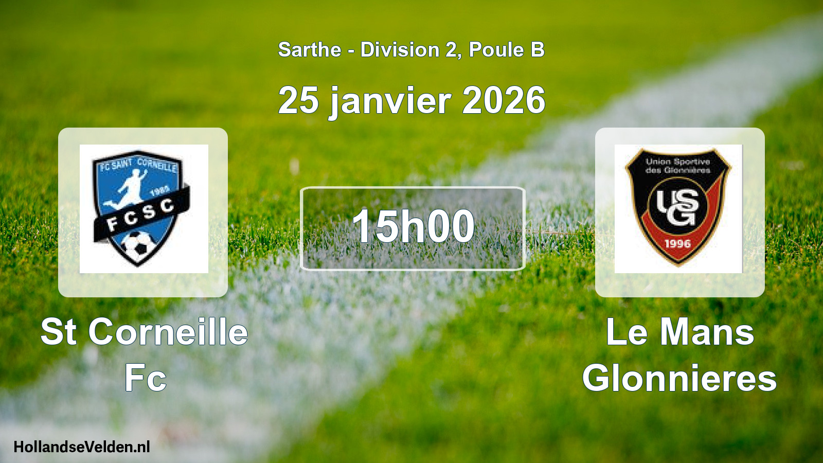 Geplande wedstrijd: St Corneille Fc - Le Mans Glonnieres (25 januari 2026)
